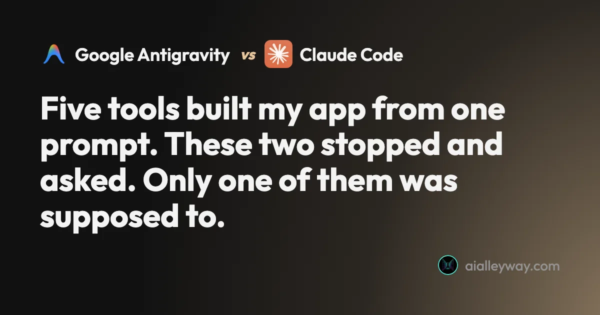 Antigravity vs Claude Code: I gave both one brief, neither built it