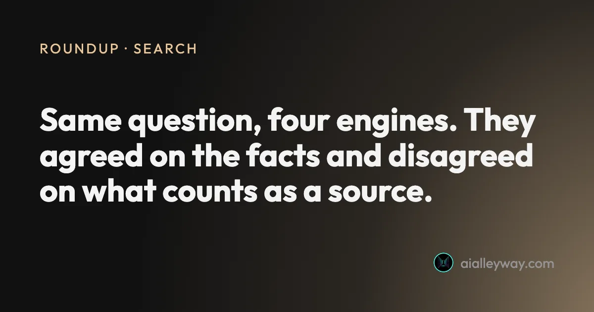 Best AI search engine: one question, three engines