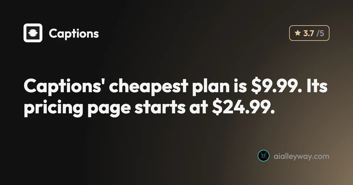Review: Captions AI review: the pricing page hides half the plans