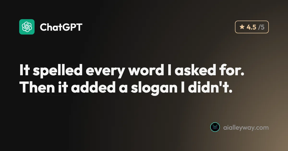 Review: ChatGPT Image Generator Review: Perfect Text, Pushy Slogans