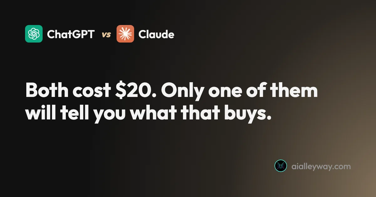 Comparison: ChatGPT vs Claude: one writes, one does everything else