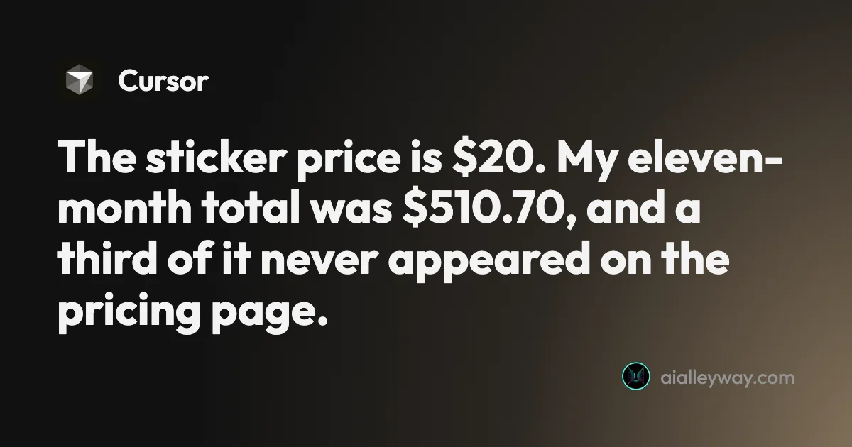 Guide: Cursor AI pricing: what the plans cost and what I paid