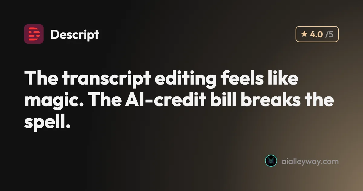 Review: Descript review: the editing is magic, the pricing isn't