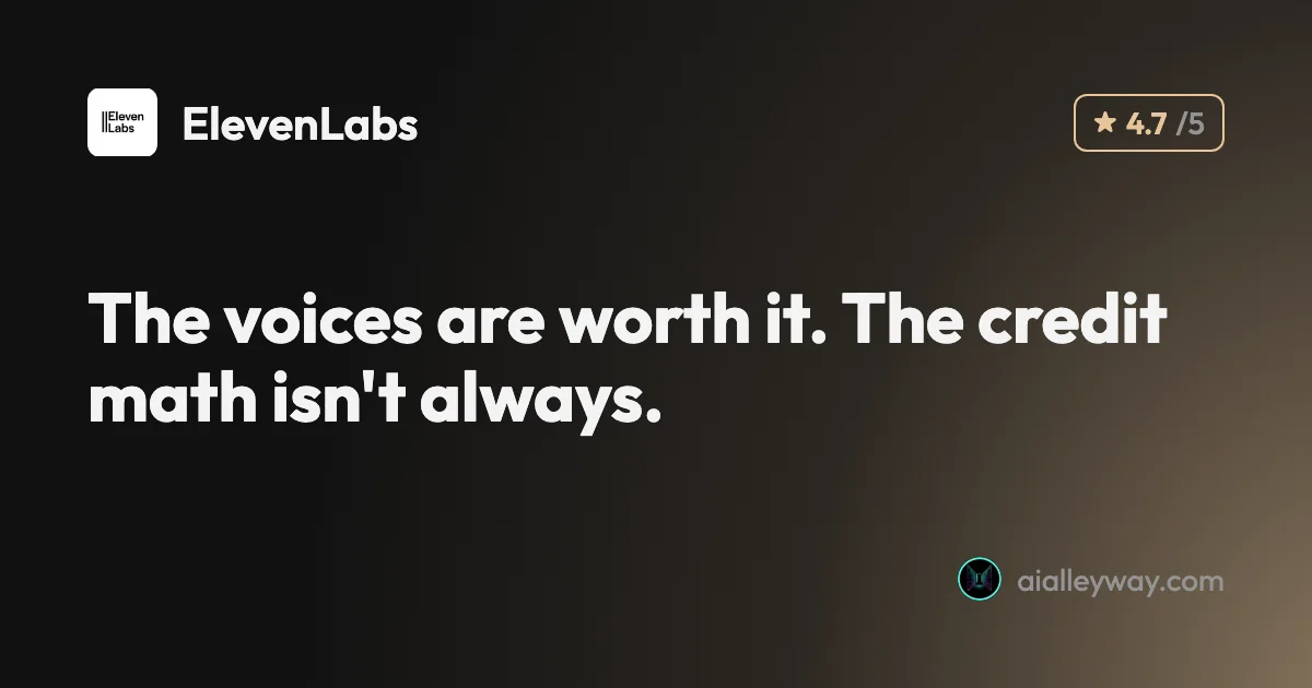 Review: ElevenLabs review: the best AI voice, billed by the credit