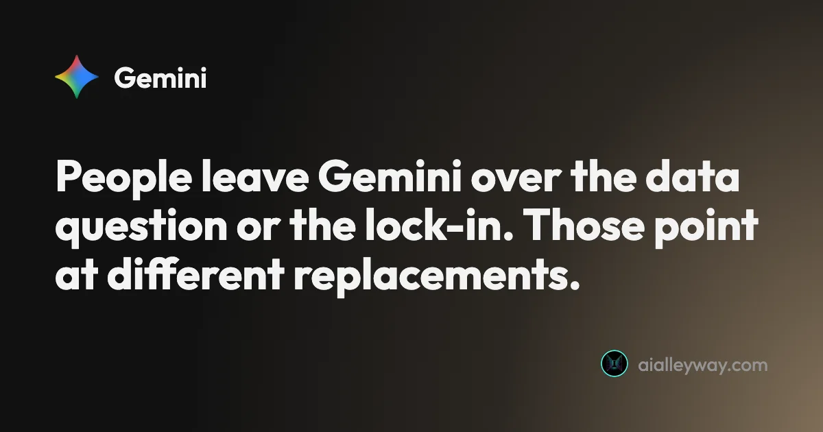 Roundup: Gemini alternatives: the two reasons people actually leave
