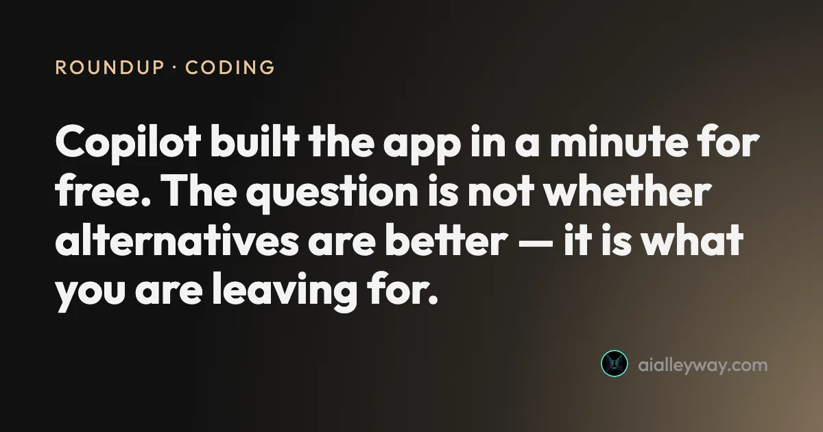 Roundup: GitHub Copilot alternatives: what you are actually leaving for