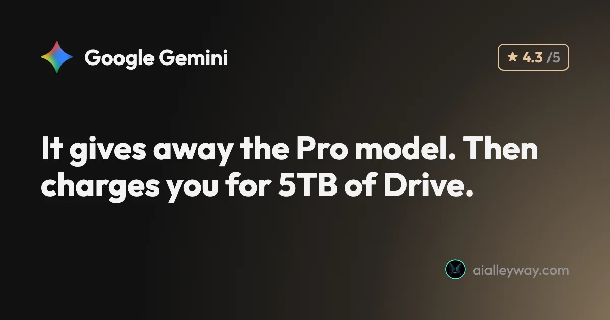 Google Gemini review: the best free tier, sold as storage