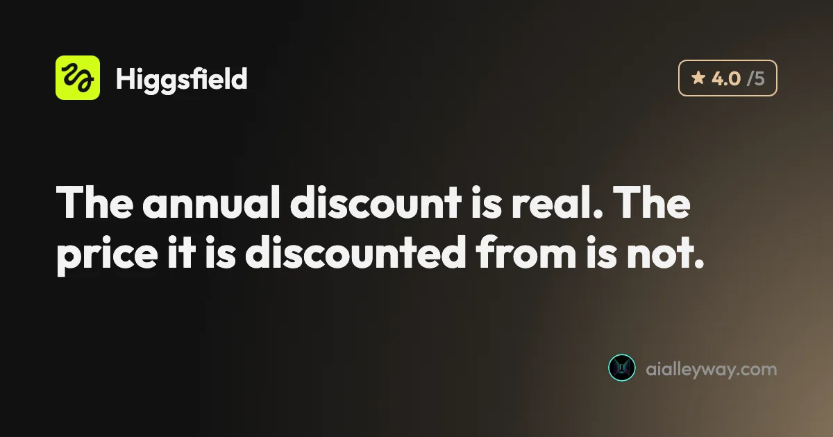 Higgsfield AI review: the 30% off that is never 30% off