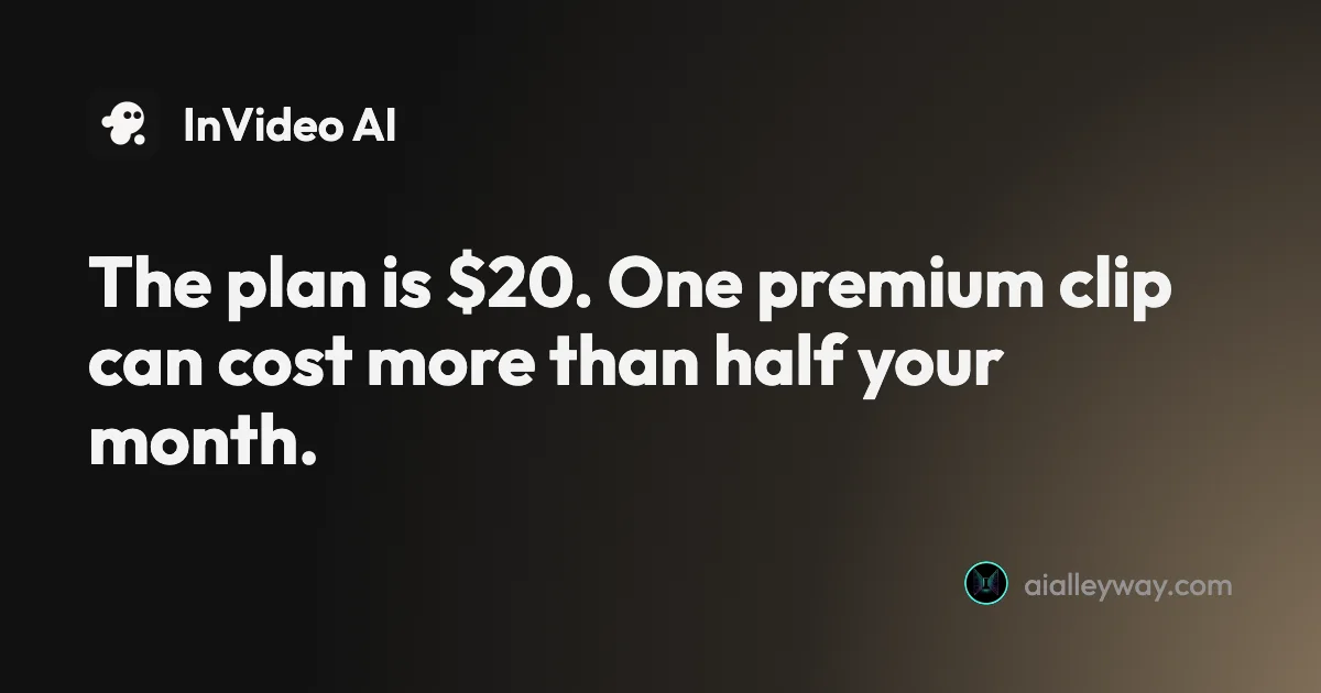 InVideo AI pricing: what a video actually costs