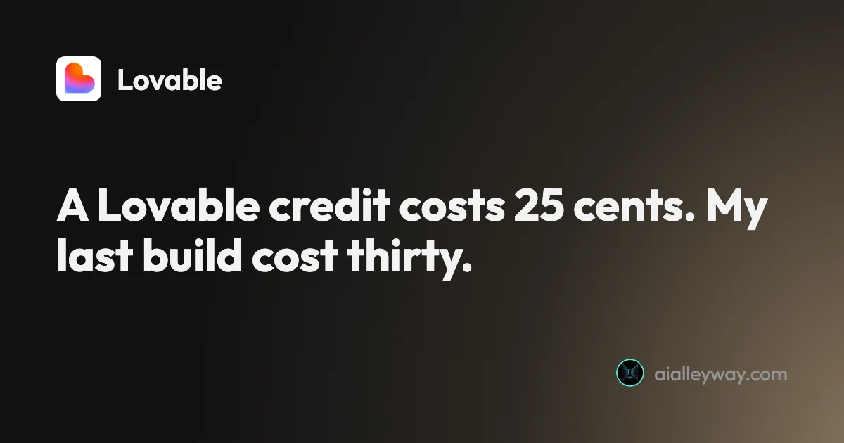 Guide: Lovable pricing: what a credit actually costs