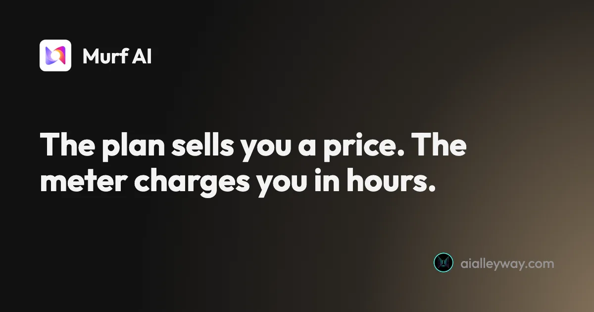 Murf AI pricing: the meter is hours, not dollars