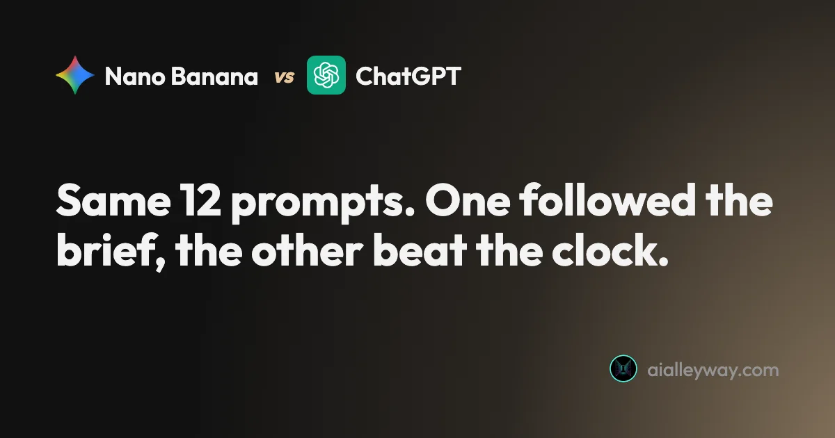 Comparison: Nano Banana vs ChatGPT: 12 Prompts, Two Different Winners