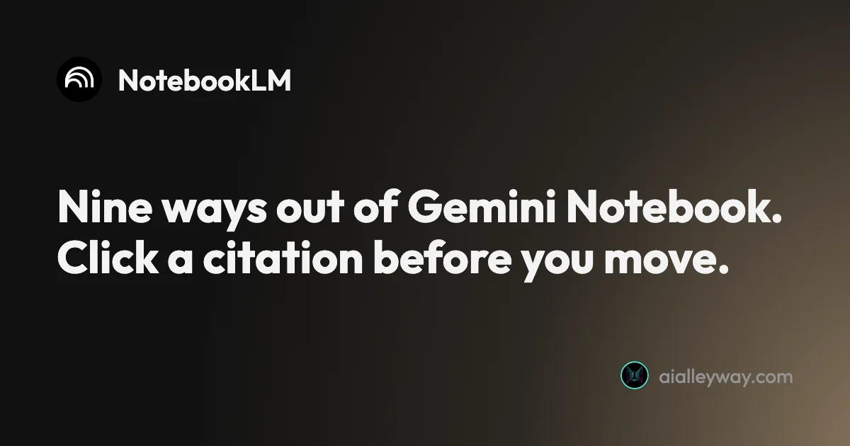 Roundup: NotebookLM Alternatives: 9 Picks, Sorted by Why You're Leaving