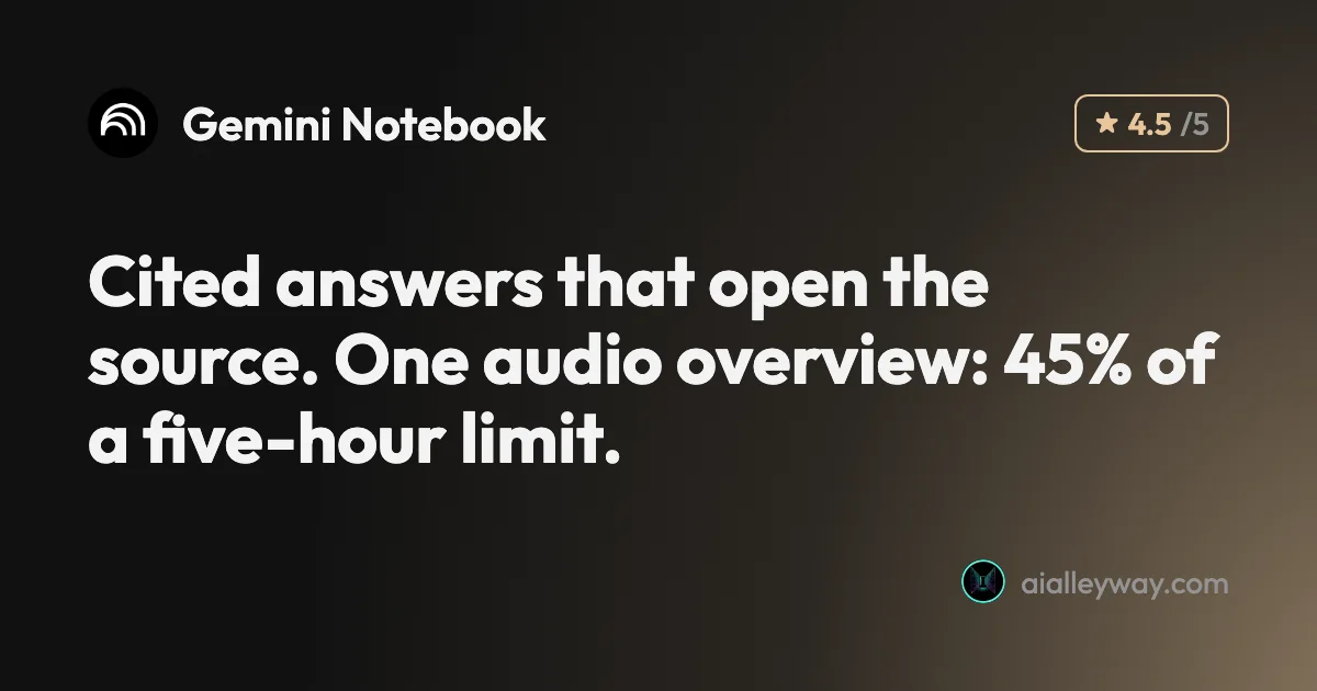 Review: NotebookLM Review: Gemini Notebook Cites Well, Meters Hard