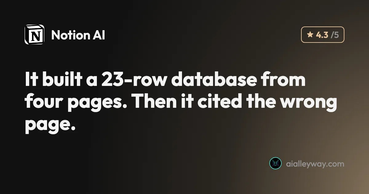 Review: Notion AI Review: It Builds Real Pages, but Full AI Costs $20