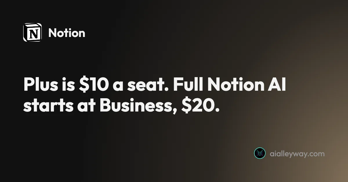 Guide: Notion Pricing: $0 to $24 a Seat, and Where Notion AI Starts