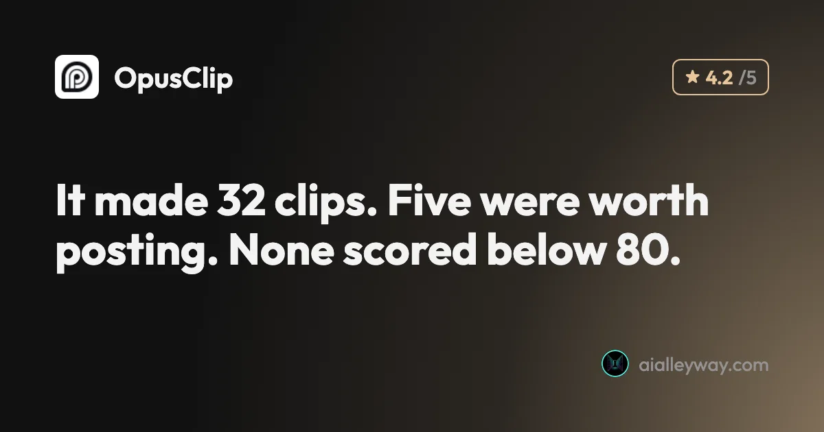 Review: OpusClip review: 32 clips from one video, 5 worth posting