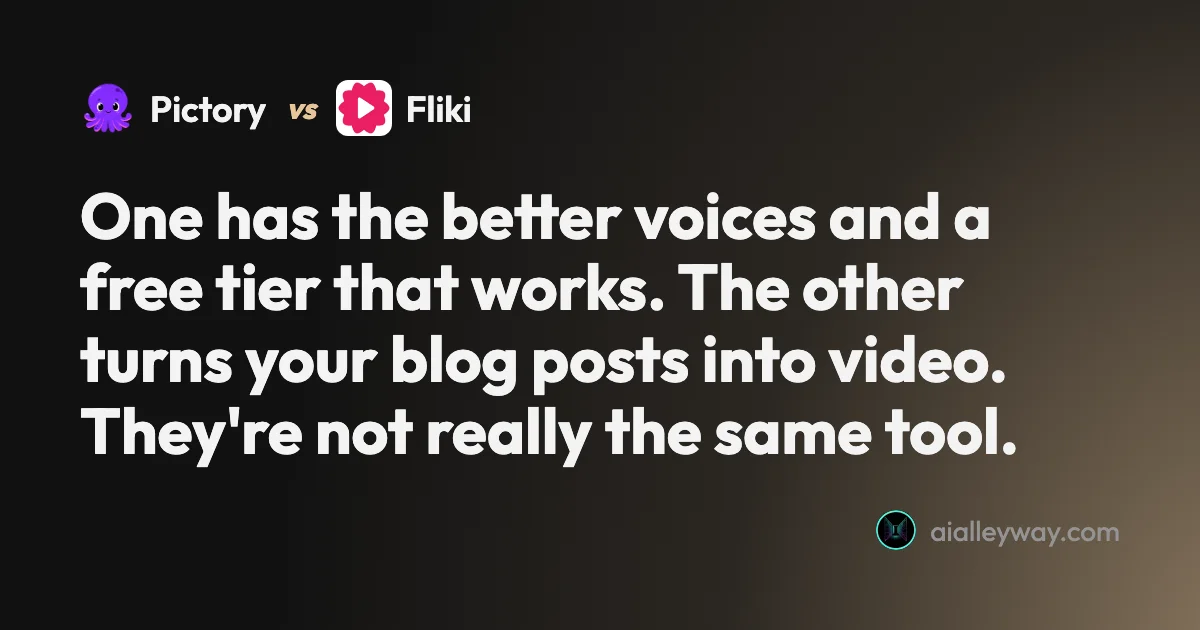 Comparison: Pictory vs Fliki: I tested both — here's which to pick
