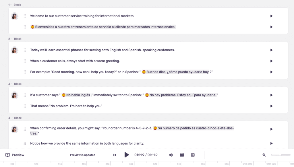 Murf.ai MultiNative voice selection interface showing language switching capability